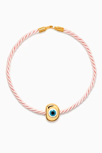 Evil Eye Pendant Necklace in 24kt Gold-plated Brass