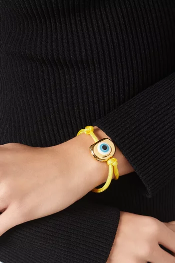 Evil Eye Bracelet in 24kt Gold-plated Brass
