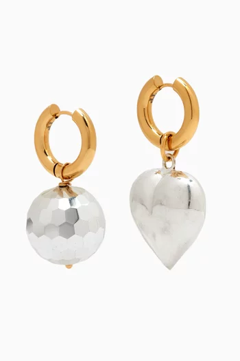 Mix & Match Earrings in 24kt Gold Plated Brass and Silver
