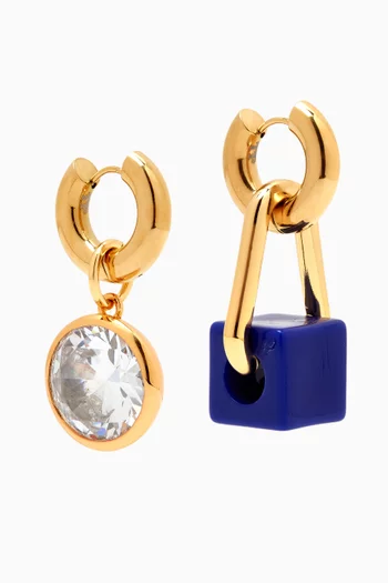 Mix & Match Earrings in 24kt Gold-plated Brass