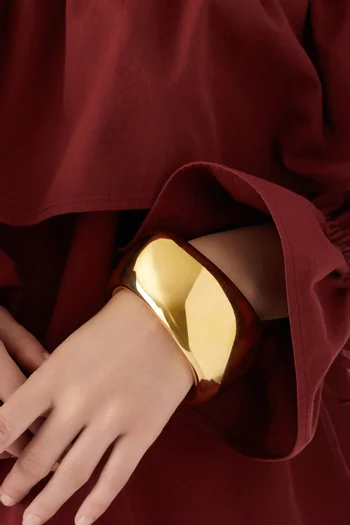 Horn Bangle in Gold-tone Metal