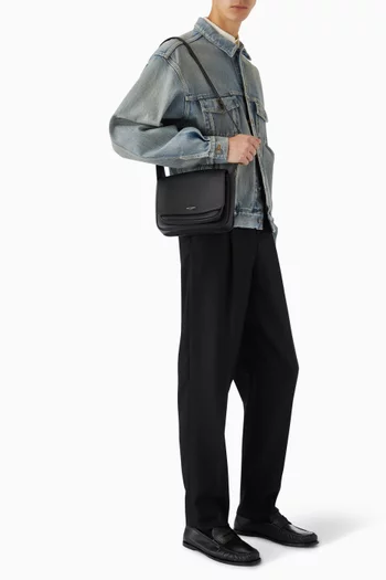 Small Messenger Bag in Smooth Leather