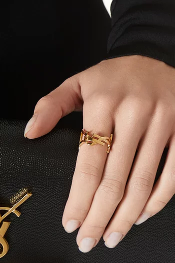 Cassandre Scarf Ring in Gold-tone Metal
