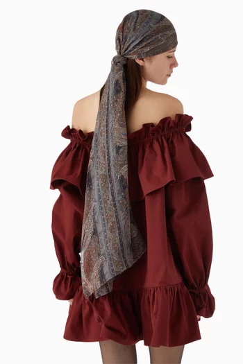Paisley Scarf in Silk Crepe