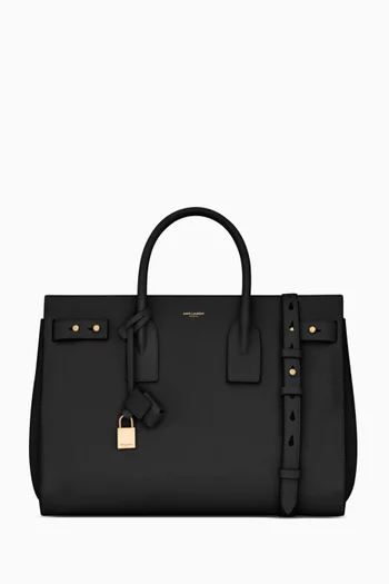 Medium Sac de Jour Bag in Grained Leather
