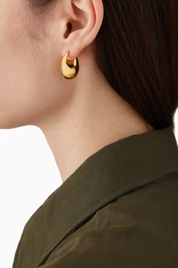 Teardrop Hoop Earrings in Metal