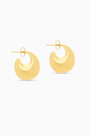 Teardrop Hoop Earrings in Metal