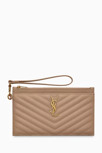 Cassandre Matelassé  Large Pouch in Grain de poudre Leather