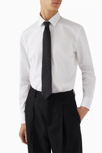 Striped Tie in Silk Jacquard