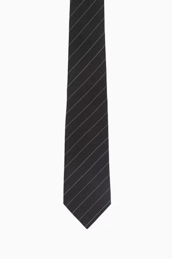 Striped Tie in Silk Jacquard