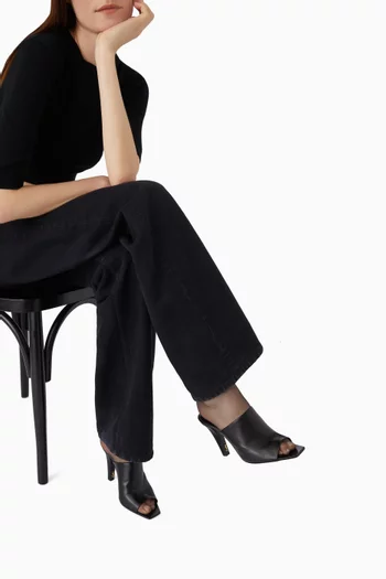 Jill 95 Mules in Smooth Leather