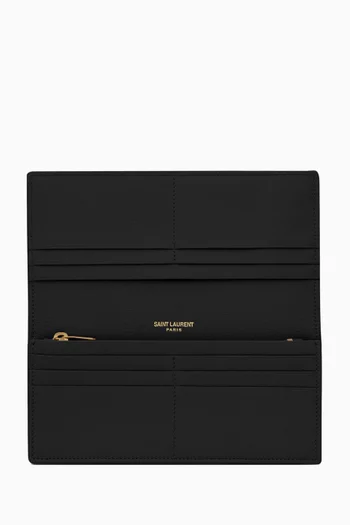 محفظة كاساندر صغيرة بتصميم مسطح جلد بارز الملمس