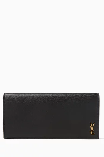 محفظة كاساندر صغيرة بتصميم مسطح جلد بارز الملمس