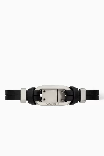 Oval Ring Bracelet in Leather