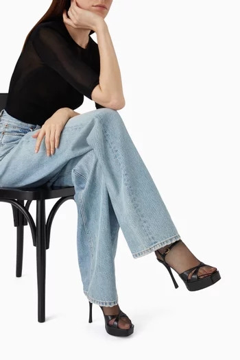 Debbie 85 Platform Sandals in Leather
