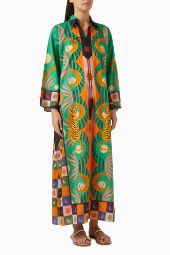 Kaia Printed Kaftan in Cotton