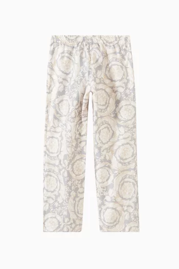Barocco-print Pyjama Pants in Silk-twill
