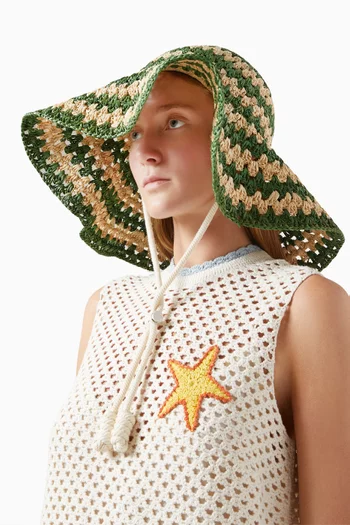 Poppy Sun Hat in Raffia