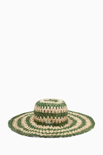 Poppy Sun Hat in Raffia