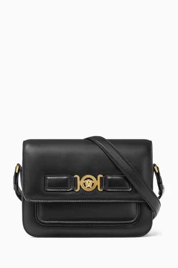 Small Medusa Biggie Crossbody Bag in Leather