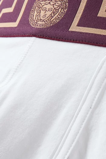 Greca Border Boxer Briefs in Organic Cotton