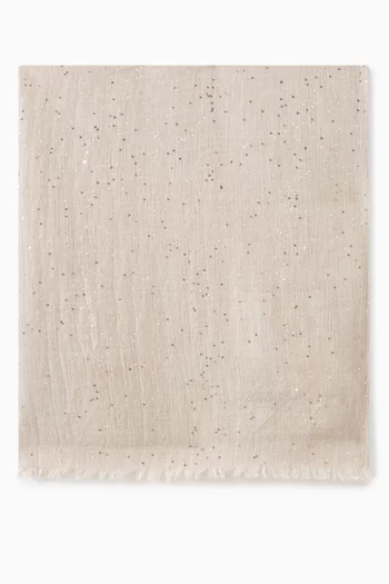 Micro Sequin Stole in Cashmere-silk Blend