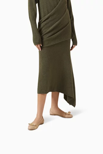 Varina Ballet Flats in Mesh & Leather