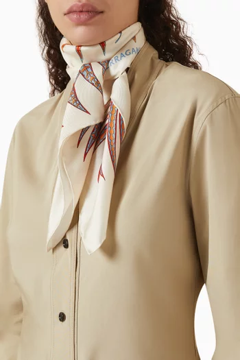 Leopard-print Scarf in Silk