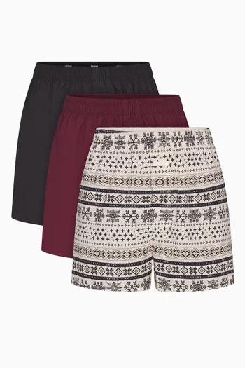 طقم بوكسر قطن بوبلين، 3 قطع