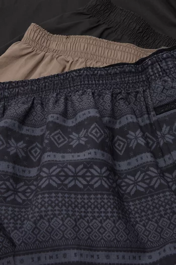 Cotton Poplin Boxers, Set of 3