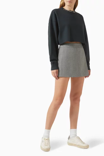 Cropped Sweatshirt in Cotton