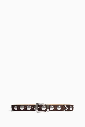 The Benny Studded Belt in Leather