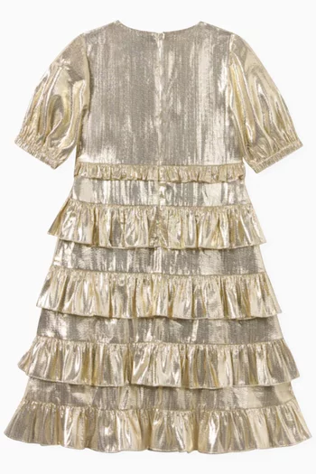 Ruffle Frill Dress in Viscose Blend
