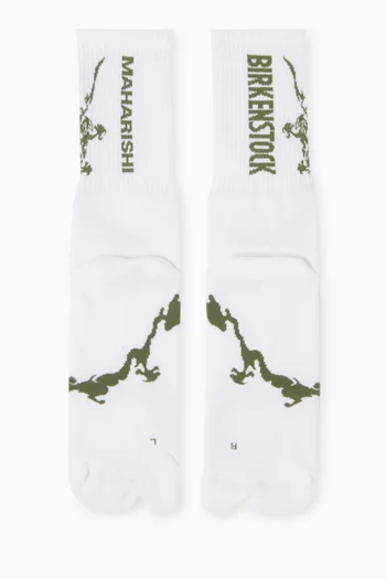 x Maharishi Logo Socks in Stretch-cotton