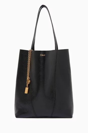 حقيبة يد سبين متوسطة جلد بارز الملمس