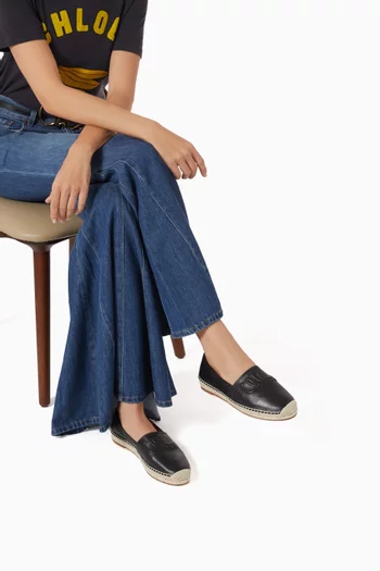 Isla Flat Espadrilles in Leather