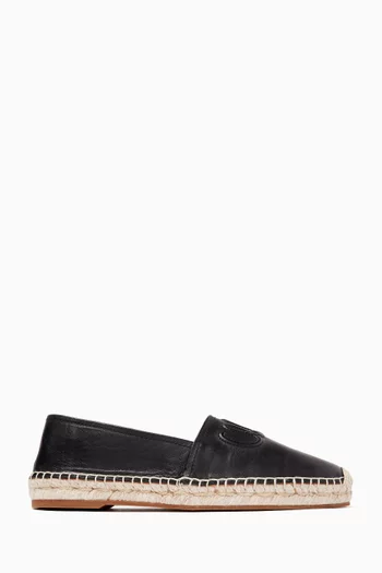 Isla Flat Espadrilles in Leather