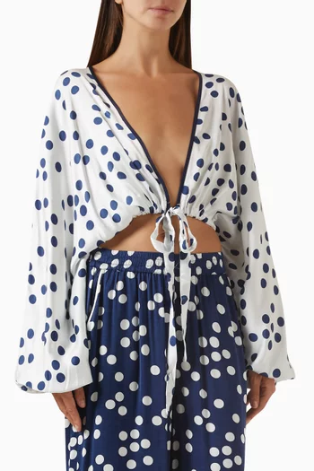Polka-dot Jacket in Satin