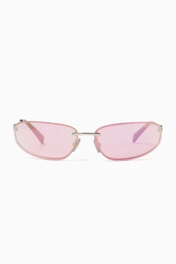 Oval Sunglasses in Metal