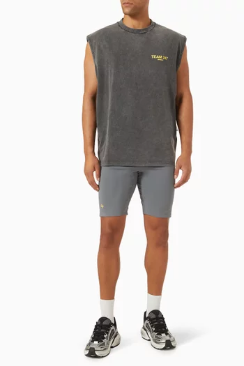 Team 247 Half-tight Legging Shorts in Nylon Blend