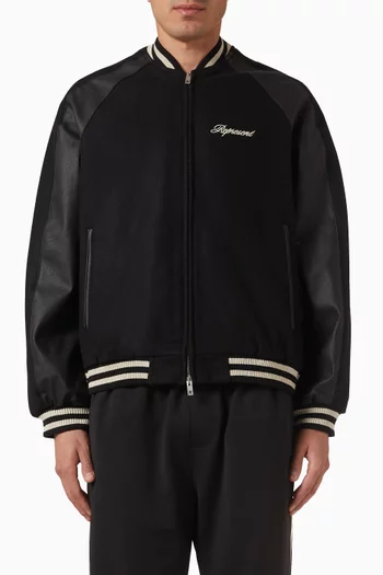 Raglan Varsity Jacket in Wool Blend