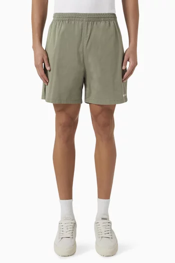 Season Script Logo Shorts in Cotton