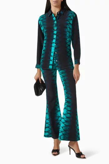 قميص ايشيل بنقشة جلد الأفعى