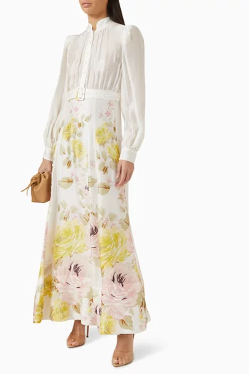 Floral Maxi Dress in Organza