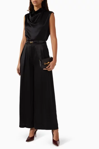 Sleeveless Top in Silk Satin