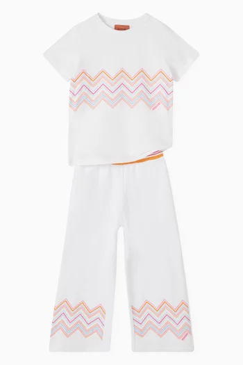 Chevron Print T-shirt in Cotton