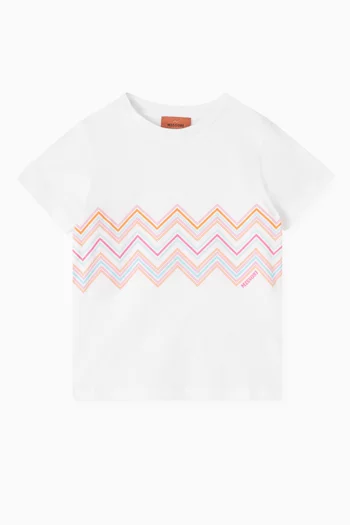 Chevron Print T-shirt in Cotton
