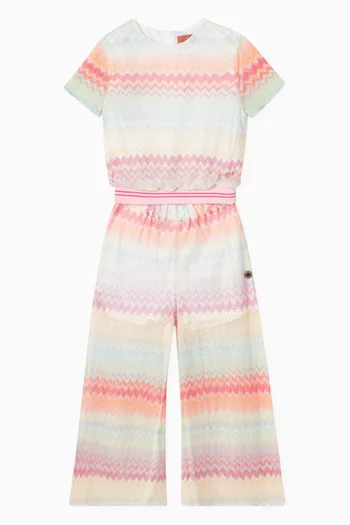 Chevron Pants in Knit Fabric