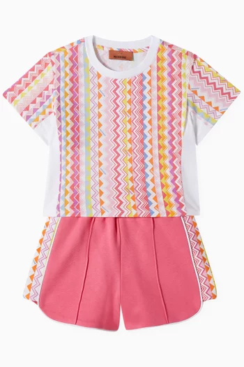 Chevron Print T-shirt in Cotton