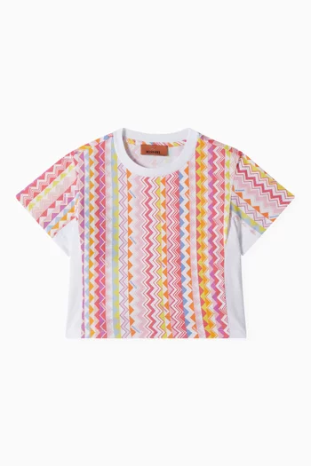Chevron Print T-shirt in Cotton